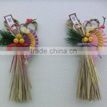 Spring artificial flowers/Winter pine straw wreath for celebration Spring/decoration Winter