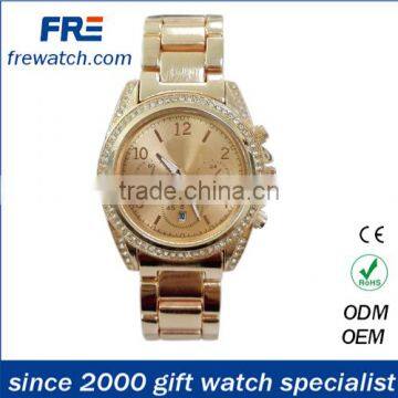 popular alloy fashion wrist watch with three button three dial fashion alloy watch