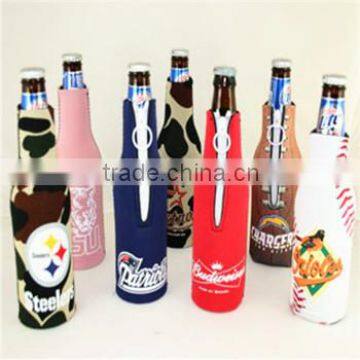 beer bottle cooler with zipper