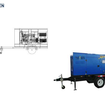125kVA Mobile Trailer Generator 100kW Silent Cummins Generator Set