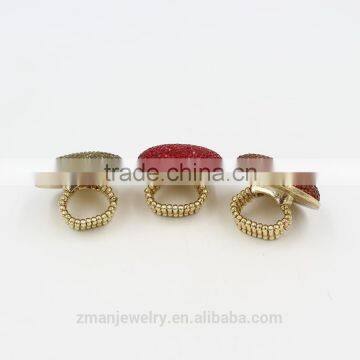 2016 New Arrival Three Colors Fashion Exaggerated Crystal Ring photo-3