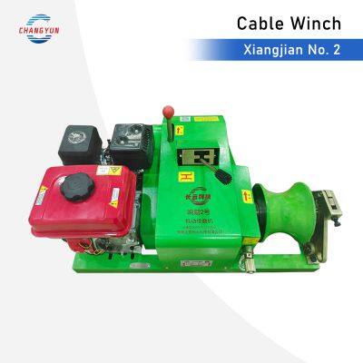 Heavy Duty Gasoline Cable Winch - 3.5KW, 28000N Max Pull, Manual Start Xiangjian No.2