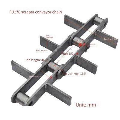 fu Scraper Conveyor Chain, Zipper Conveyor Hook Chain, Plate Chain Accessories Customized for Parallel Conveying, Made of 45# Steel, Sturdy and Durable photo-4