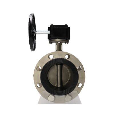 Manufacturer Direct Sales Stainless Steel Turbine butterfly Valve Flange Type Soft Seal butterfly Valve