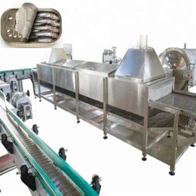 Shanghai Manufacturer Factory Automatic Canned Tuna Fish Processing Plant Line Sardine  Cooking Canning Processing Machine