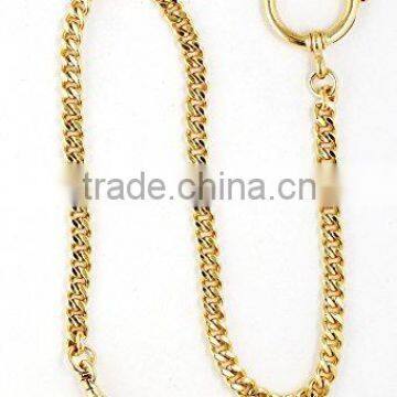 14K Gold Filled Pocket Watch Chain with Spring Ring