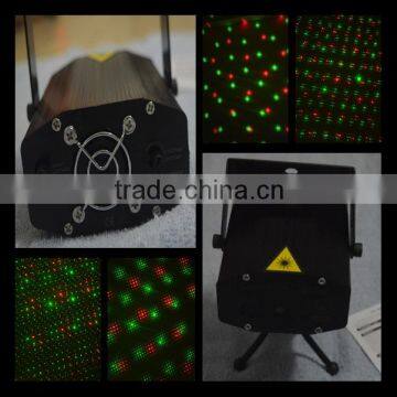 Home Party Mini Laser Projector with Red and Green color in Star Patterns