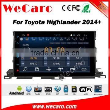 Wecaro WC-TH1022 10.2 Inch Android 4.4/5.1 Car Stero Gps for Toyota Highlander Car Headrest Dvd Player 2014 + Wifi 3G Radio RDS photo-3