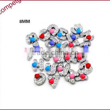 Factory Offer High Quality Various Size Full Rhinestone DIY slider Alloy Letters