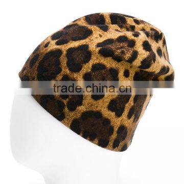 Multicolored Cashmere Leopard Print Beanie photo-3