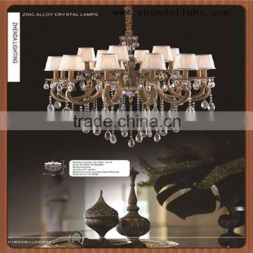 fashion luxury classic bronze color crystal chandelier lighting