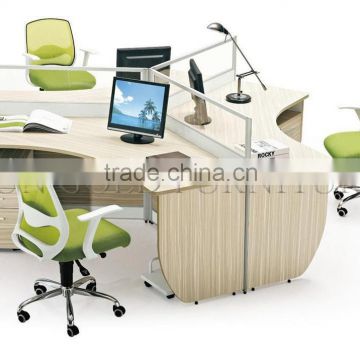 Y shape Wooden Curved 120 degree Office Workstation Cubicle (SZ-WS362)