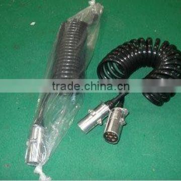 7-way coiled cable, brake hose