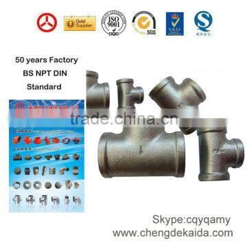 ISO, SGS Certified gal pipe fitting tee