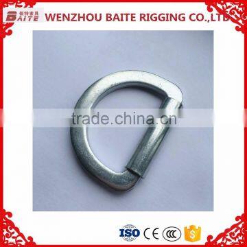 China supplier factory price zinc plated D ring with wrap