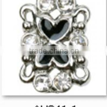 best selling fashion jewelry beads colorful heart& flower shape crystal alloy beads 2014