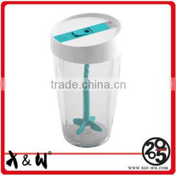 hot sale plastic water bottle double walled with stirrer