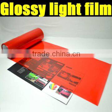 Glossy red headllight film with Scratch Proof 3 Layers Good Guality Car Headlight Film