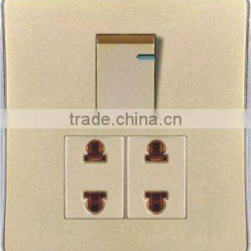 One Gang Two Socket Wall Switch