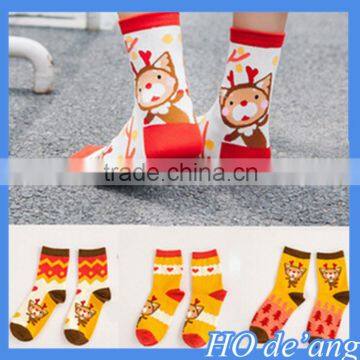 Hogift socks wholesale Korea cute Christmas socks girls lovely elk women cotton socks MHo-80