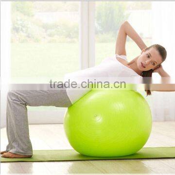 wholesale eco-friendly 65cm anti-burst green pvc exercise yoga ball with logo