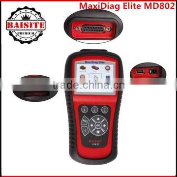 100% Original auto car code diagnostic scanner autel MaxiDiag Elite MD802 For 4 System With Datastream Model with high quality