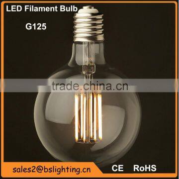 Special LED filament G125 bulb g125 dimmable led big globe clear bulbs