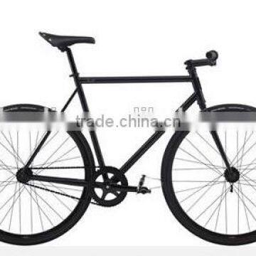 full black color 700C hi-ten steel single speed bike