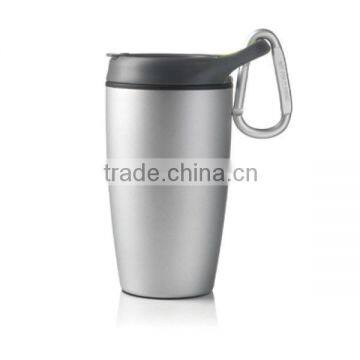 400ml Portable Sport Travel Stainless Steel Thermal Vacuum Mug With Handle photo-3