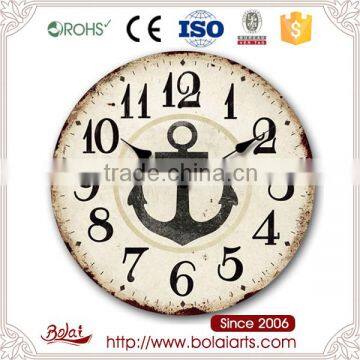 Old yellow simple style sickle model features art wall clock for kitchen