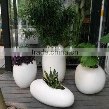 fiberglass flower pot pebble shaped