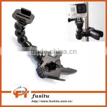 Jaws Flex Clamp Mount + Adjustable Neck with Mount & Screw For Gopro Hero 4/3+/3/2