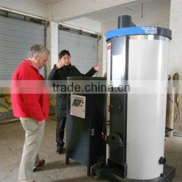 Biomass pellet hot water boiler with PLC touch screen control system for Chile