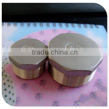 stainless steel casting cf8m pipe fitting 3/4 inch bsp screwed hexagon plug