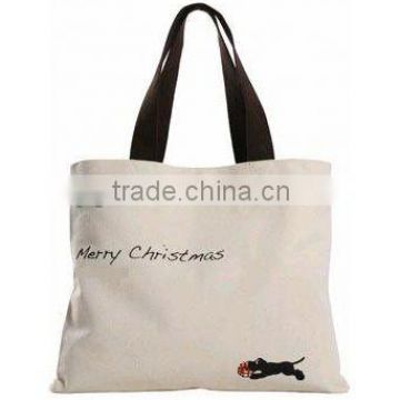 eco friendly canvas tote with dual hadles