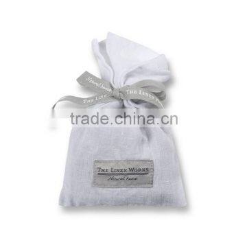 Roya Gift packing pouch Linen/designer linen pouch with ribbon cords