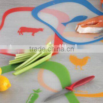 meat and vegetable abrasion resistance flexible durable multifunctional pp 4pcs plastic cutting board set