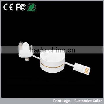 Cheap Logo Branding Marketing Gifts 3in1 Retractable Usb Cable SGB-SJX-001 Nice Gift Kits for Promotion photo-2