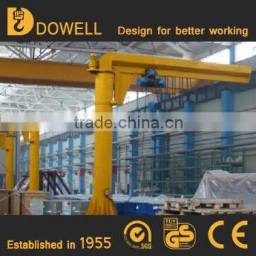 Remote control electric hosit free standing jib crane 5 ton