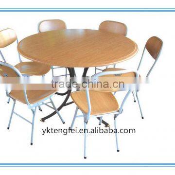 Round dinner table, verzalit table top in restaurant, table top press TF-R-13112