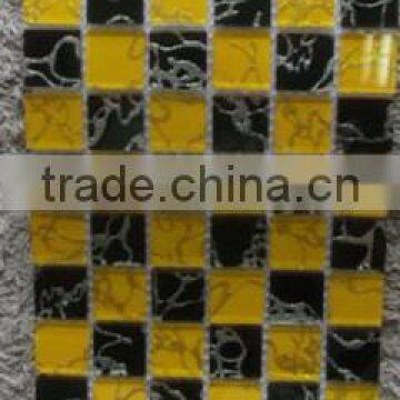 Foshan factory kitchen backsplash deocrative wall tile gold mosaic tile