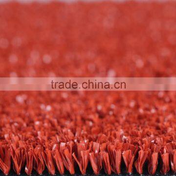Decorative Artificial Grass Synthetic Turf With Red Color