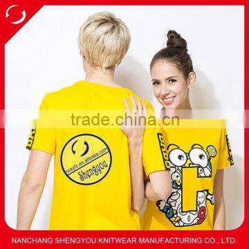 100 cotton unisex couple t-shirt wholesale china