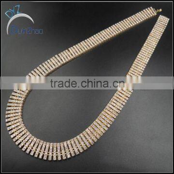 hip hop 6 row diamond men's heavy bling bling diamond necklace