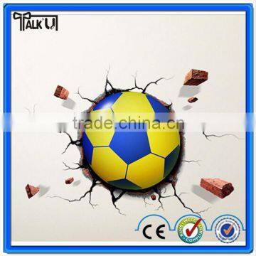 Christmas Gifts cartoon football soccer ball children gift led wall lamp 3D stick bedroom light party supplies