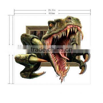 Creative 3D Angry T-Rex Wall Paper