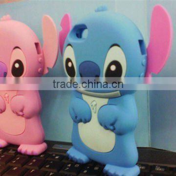 Cute Design 3D Cartoon Stitch Silicone Case For Apple iPhone5