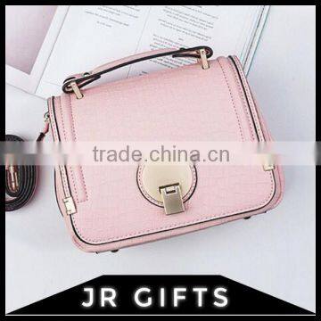 Attractive Design Pink Genuine Leather Small Shoulder Bag