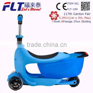 Fulaitai patent wholesale FLT-189 kick scooter foot brake with seat and container