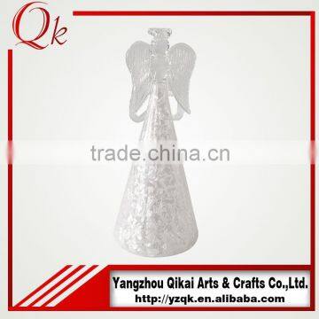 Unique Modeling Glass Angels Glass Crafts With Candlestick for Home Decoration